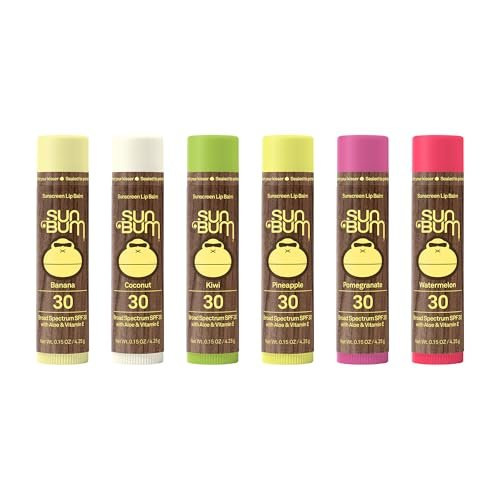 Sun Bum Lip Balm SPF 30 Variety Pack | 6 Pack | Broad Spectrum UVA/UVB Protection | Vegan & Gluten Free Avelisse