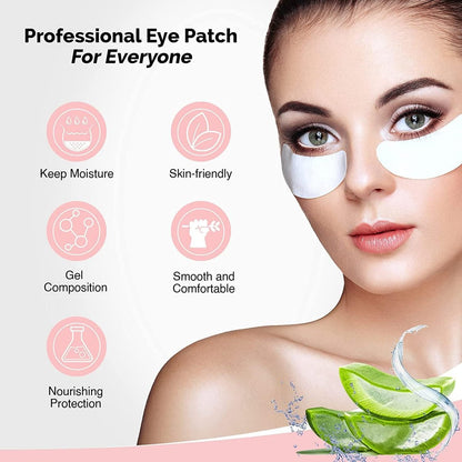 GreenLife 50 Pairs Eye Pads – 100% Natural Collagen & Aloe Vera Hydrogel Under Eye Gel Patches for Eyelash Extension Supplies