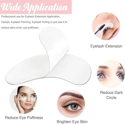 GreenLife 50 Pairs Eye Pads – 100% Natural Collagen & Aloe Vera Hydrogel Under Eye Gel Patches for Eyelash Extension Supplies