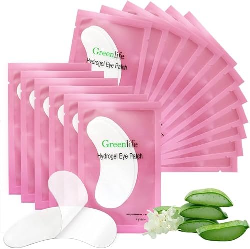 GreenLife 50 Pairs Eye Pads – 100% Natural Collagen & Aloe Vera Hydrogel Under Eye Gel Patches for Eyelash Extension Supplies - görsel 2