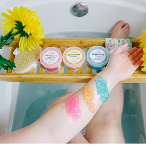 Bella & Bear Tutti Frutti Shower Jellies – Fun Bath Gift Set for Tween Girls & Teens, Cute Jelly Soap, 3 x 3oz Avelisse