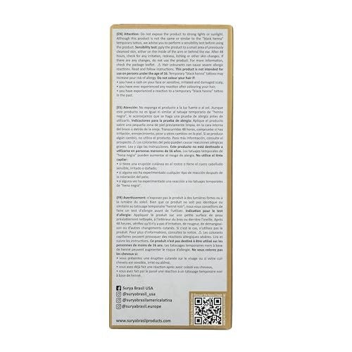 Surya Brasil Henna Cream Golden Blonde - 98% Natural, Vegan, Cruelty-Free Semi-Permanent Hair Color - 2.37 oz Avelisse