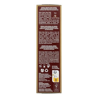 Surya Brasil Henna Cream Golden Blonde - 98% Natural, Vegan, Cruelty-Free Semi-Permanent Hair Color - 2.37 oz Avelisse