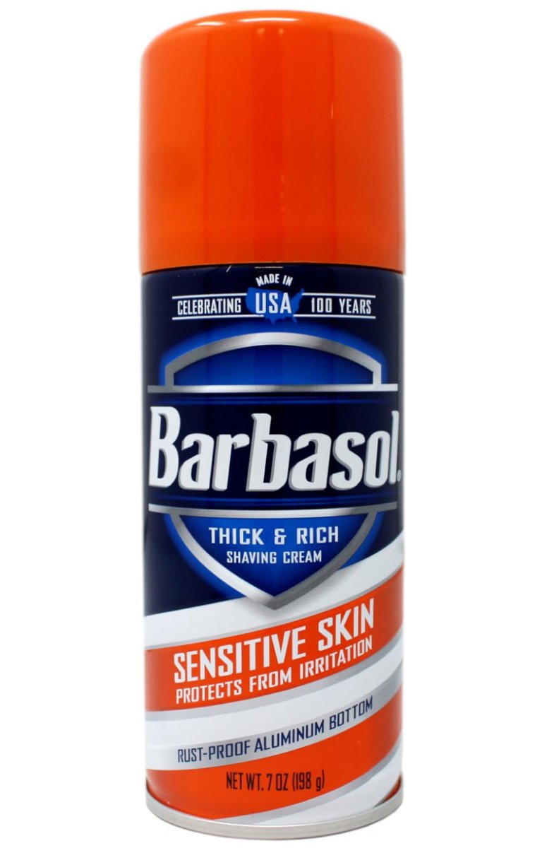 Barbasol Sensitive Skin Shave Cream - 7 oz (Pack of 3) - Soothing, Fragrance-Free Formula for Men & Women Avelisse