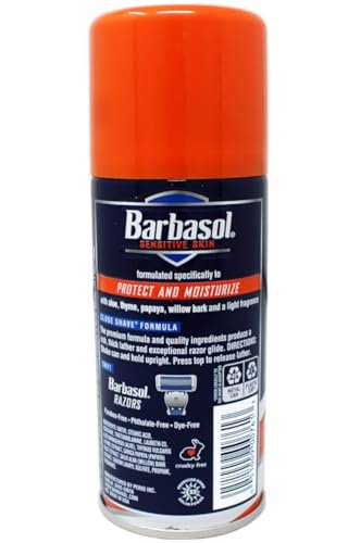 Barbasol Sensitive Skin Shave Cream - 7 oz (Pack of 3) - Soothing, Fragrance-Free Formula for Men & Women Avelisse