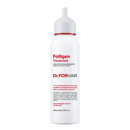 Dr.FORHAIR Folligen Treatment – Korean Hair Mask for Thickening & Fuller-Looking Hair, 6.76 Fl Oz Avelisse