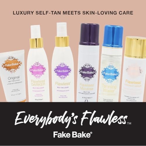 Fake Bake Foam Tanning Water Self Tanner Instant Glow with Hydrating Passion Flower Rejuvenation - Natural Looking Sunless Bronzing for Women & Men - 6.7 oz Avelisse
