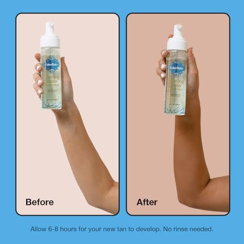 Fake Bake Foam Tanning Water Self Tanner Instant Glow with Hydrating Passion Flower Rejuvenation - Natural Looking Sunless Bronzing for Women & Men - 6.7 oz Avelisse