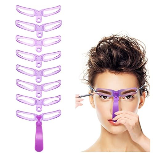 Amariver Eyebrow Stencils – Reusable Eyebrow Template Kit with Handle and Strap, 8 Styles for Perfect Brows - görsel 2