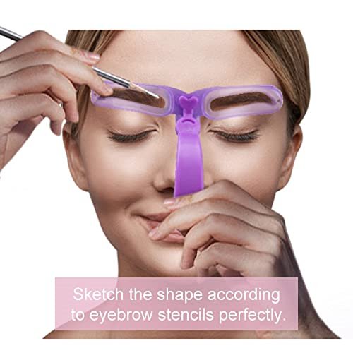 Amariver Eyebrow Stencils – Reusable Eyebrow Template Kit with Handle and Strap, 8 Styles for Perfect Brows - görsel 4