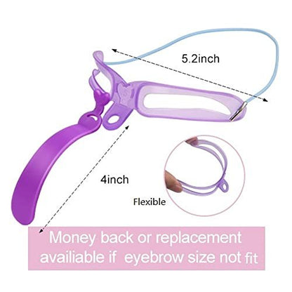 Amariver Eyebrow Stencils – Reusable Eyebrow Template Kit with Handle and Strap, 8 Styles for Perfect Brows