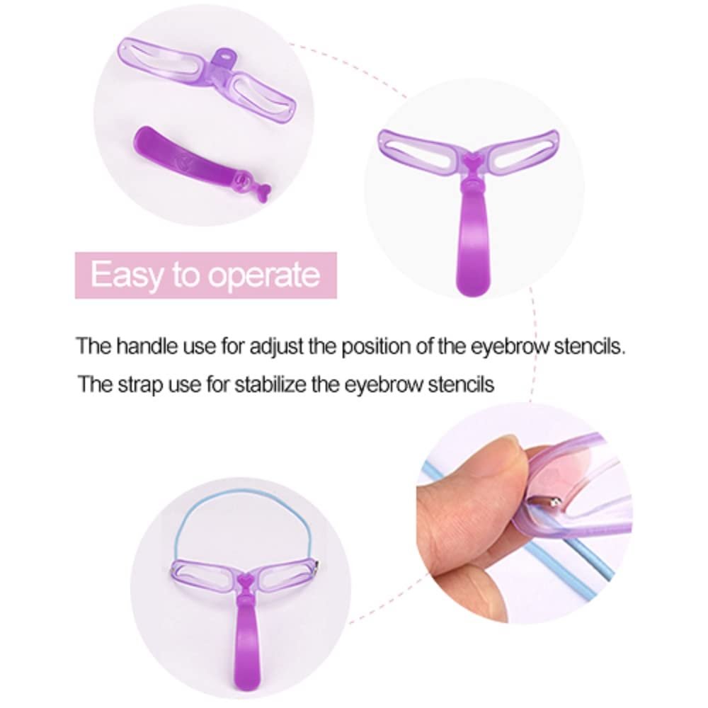 Amariver Eyebrow Stencils – Reusable Eyebrow Template Kit with Handle and Strap, 8 Styles for Perfect Brows - görsel 9
