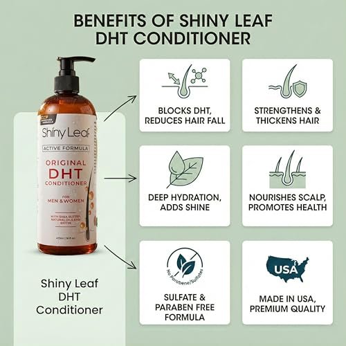 DHT Blocker Conditioner with Rosemary Leaf Oil for Hair Growth, Softer & Smoother Hair, Paraben & Sulfate Free, 16 oz Avelisse