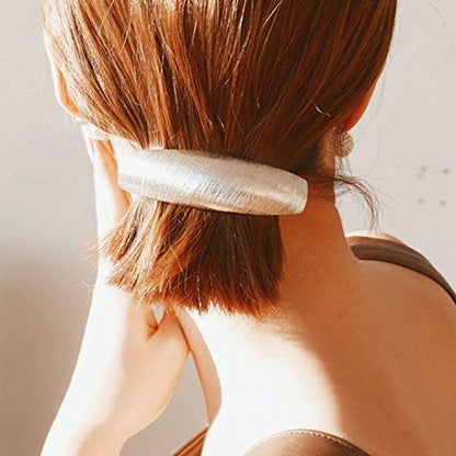 DeD Pack of 5 Gold Metal Hair Clips – Retro French Hair Barrettes for Women