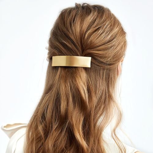 DeD Pack of 5 Gold Metal Hair Clips – Retro French Hair Barrettes for Women - görsel 11