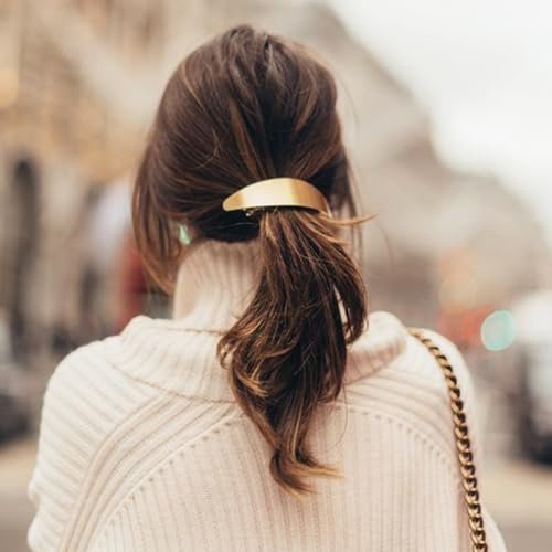 DeD Pack of 5 Gold Metal Hair Clips – Retro French Hair Barrettes for Women - görsel 9