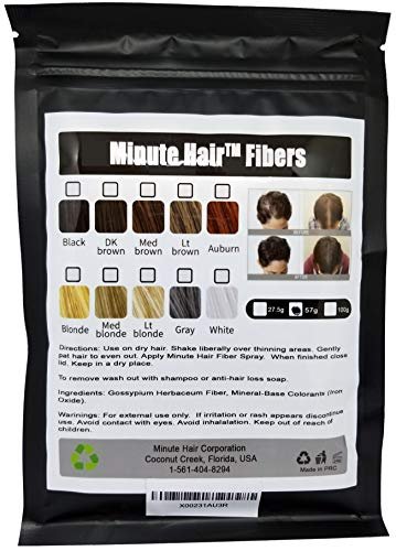 Minute Hair Building Fibers - Medium Brown 57g (2 oz) - Instant Hair Loss Concealer, Compatible with Toppik & Xfusion Bottles