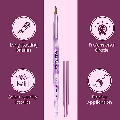 Mia Secret Kolinsky Round Nail Art Brush – 3D Art (Purple) Avelisse