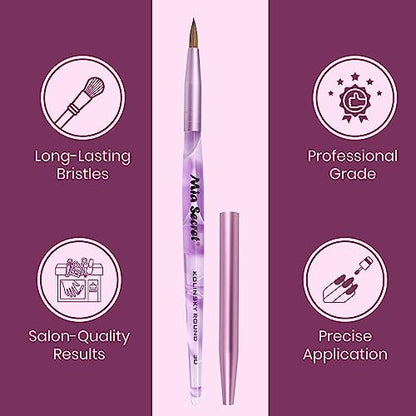 Mia Secret Kolinsky Round Nail Art Brush – 3D Art (Purple) Avelisse