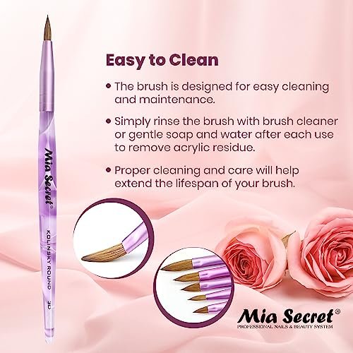 Mia Secret Kolinsky Round Nail Art Brush – 3D Art (Purple) Avelisse
