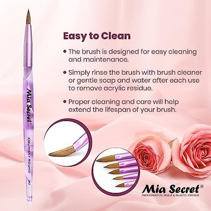 Mia Secret Kolinsky Round Nail Art Brush – 3D Art (Purple) Avelisse