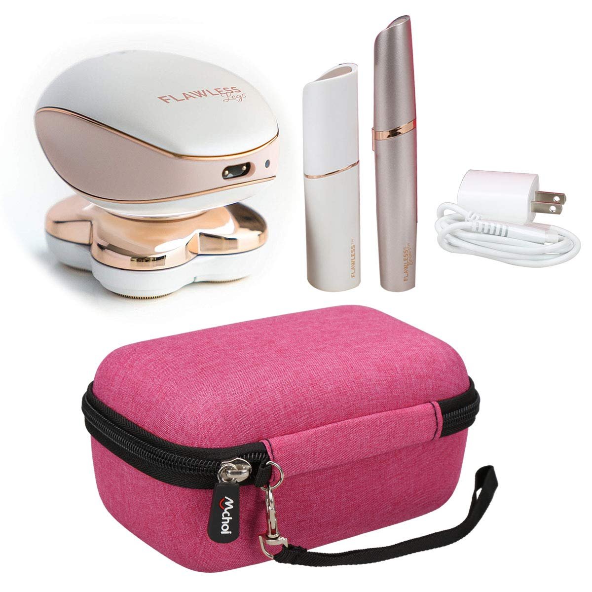 Mchoi Hard Portable EVA Case for Finishing Touch Women's Hair Remover & Gurelax Painless Hair Removal Device (Pink, Case Only) - görsel 9