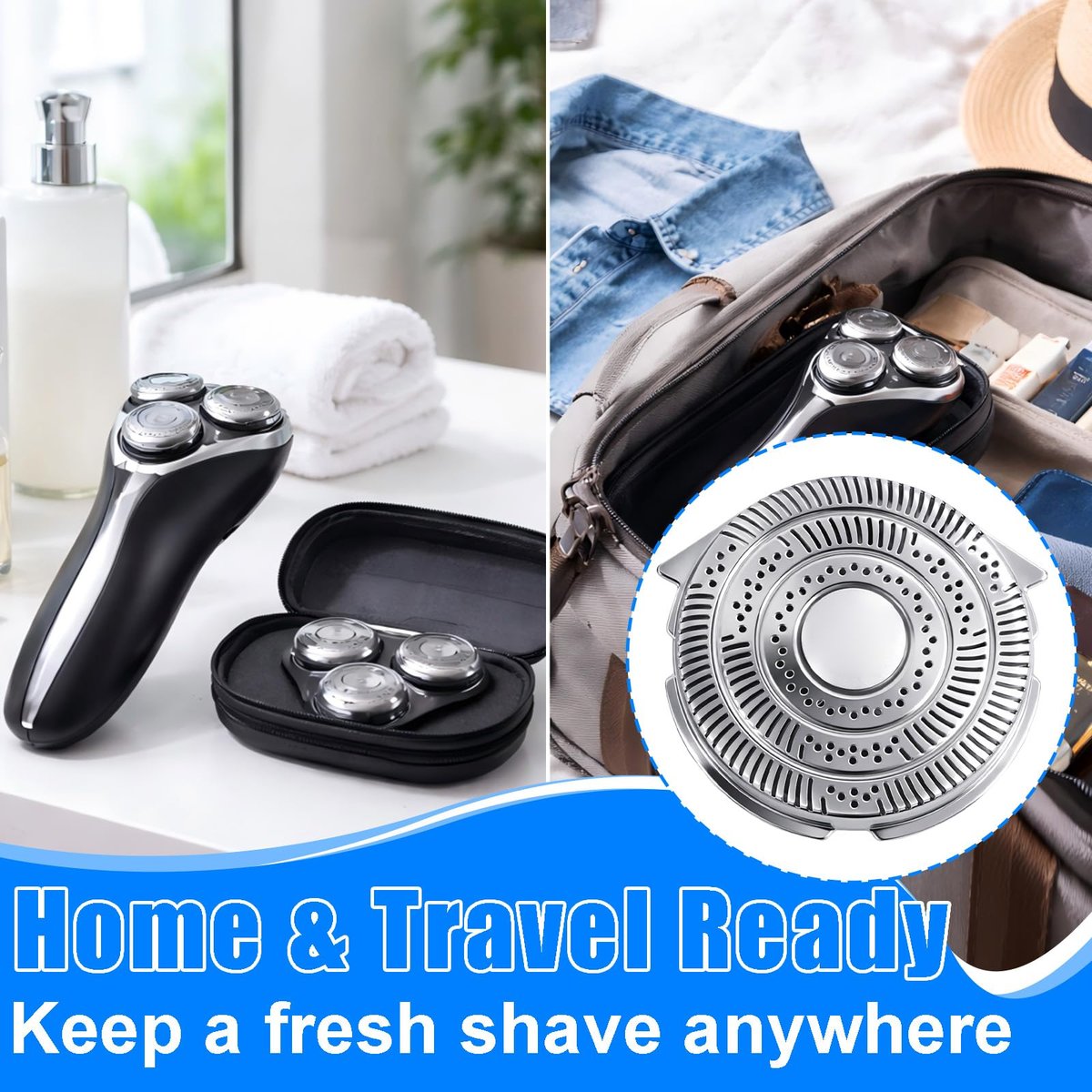HQ9 Replacement Heads for Philips Norelco Shavers - 4-Piece Cutter Set Compatible with SpeedXL 8240XL, 8140XL, 8150XL, 8160XL, 8170XL, 8100, 8200, 9100 Series & PT/AT900 Avelisse