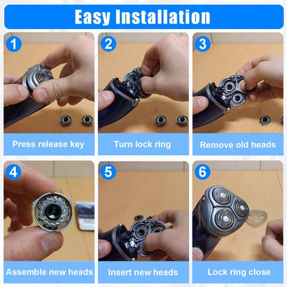 HQ9 Replacement Heads for Philips Norelco Shavers - 4-Piece Cutter Set Compatible with SpeedXL 8240XL, 8140XL, 8150XL, 8160XL, 8170XL, 8100, 8200, 9100 Series & PT/AT900 Avelisse