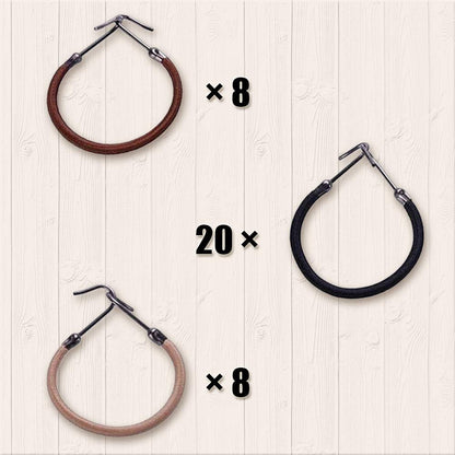 YBB 36 Pcs Ponytail Hooks Hair Clips, Elastic Hair Ties Ponytail Holders for Women Hair Styling (Black, Brown and Gold)