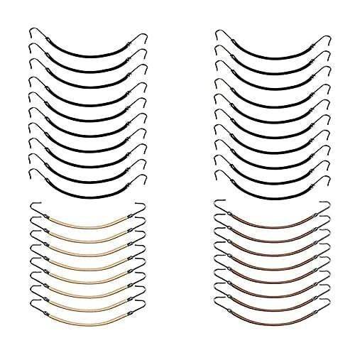 YBB 36 Pcs Ponytail Hooks Hair Clips, Elastic Hair Ties Ponytail Holders for Women Hair Styling (Black, Brown and Gold) - görsel 2