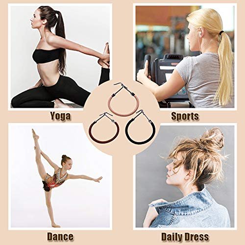 YBB 36 Pcs Ponytail Hooks Hair Clips, Elastic Hair Ties Ponytail Holders for Women Hair Styling (Black, Brown and Gold) - görsel 12