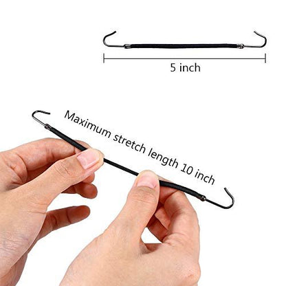 YBB 36 Pcs Ponytail Hooks Hair Clips, Elastic Hair Ties Ponytail Holders for Women Hair Styling (Black, Brown and Gold)