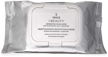 IMAGE Skincare I BEAUTY Refreshing Facial Cleansing Wipes - Cucumber & Aloe Vera, 30 Count Avelisse