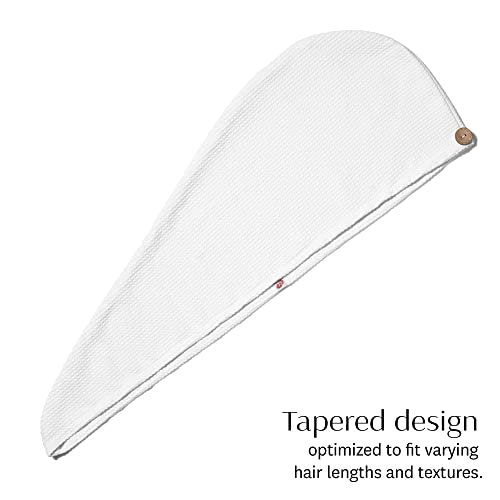 T3 Luxe Turban Towel – Soft Microfiber Hair Drying Towel with Waffle Texture, Tapered Design, Comfortable Fit for Most Hair Lengths - görsel 9