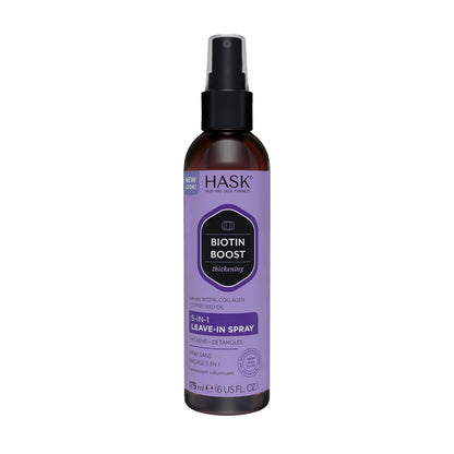 HASK Thickening Biotin 5-in-1 Leave In Conditioner Spray – 6 Fl Oz, Color Safe, Gluten Free, Sulfate Free, Paraben Free