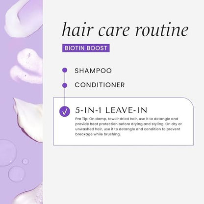 HASK Thickening Biotin 5-in-1 Leave In Conditioner Spray – 6 Fl Oz, Color Safe, Gluten Free, Sulfate Free, Paraben Free