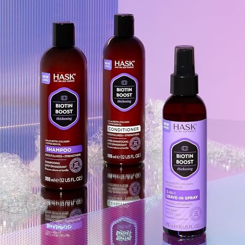 HASK Thickening Biotin 5-in-1 Leave In Conditioner Spray – 6 Fl Oz, Color Safe, Gluten Free, Sulfate Free, Paraben Free - görsel 17
