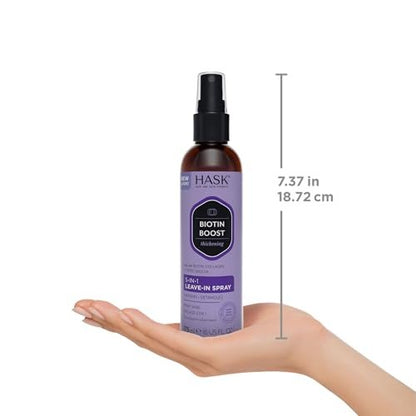 HASK Thickening Biotin 5-in-1 Leave In Conditioner Spray – 6 Fl Oz, Color Safe, Gluten Free, Sulfate Free, Paraben Free