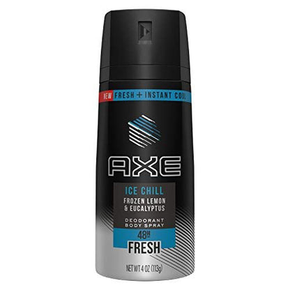 Axe Ice Chill Deodorant Body Spray – Frozen Lemon & Eucalyptus – 4 oz (Pack of 3) Avelisse