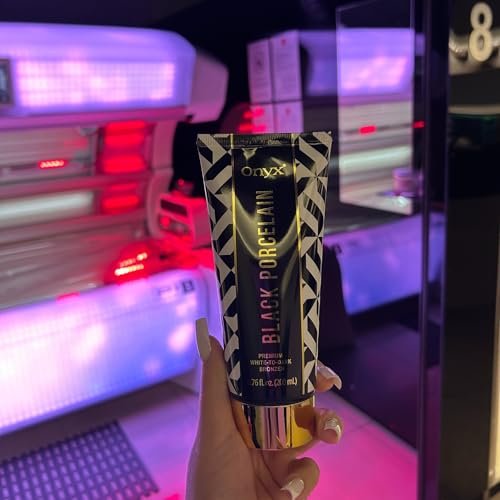 Onyx Black Porcelain White Bronzer Lotion for Tanning Beds - Indoor Bronzing Accelerator with DHA and Erythrulose | No Stain No Streak Formula for Darker Looking Color | 6.76 fl oz - görsel 18