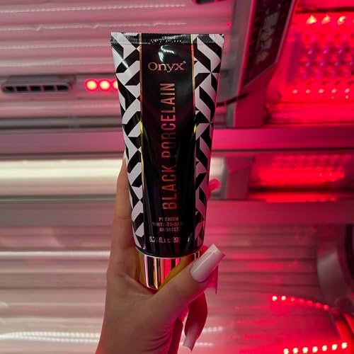 Onyx Black Porcelain White Bronzer Lotion for Tanning Beds - Indoor Bronzing Accelerator with DHA and Erythrulose | No Stain No Streak Formula for Darker Looking Color | 6.76 fl oz - görsel 12
