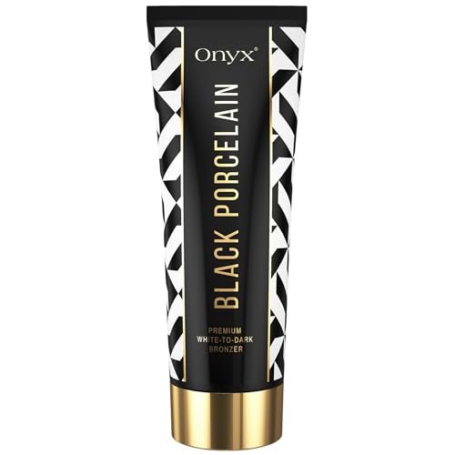 Onyx Black Porcelain White Bronzer Lotion for Tanning Beds - Indoor Bronzing Accelerator with DHA and Erythrulose | No Stain No Streak Formula for Darker Looking Color | 6.76 fl oz - görsel 2