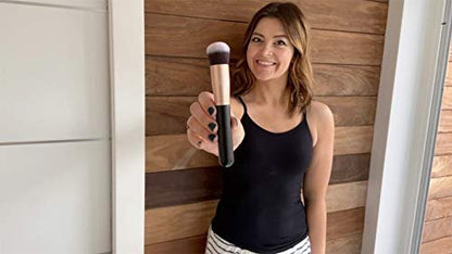 Bronze Tan Self Tanning Brush for Face & Kabuki Self Tanner Brush – Premium Sunless Tanner Applicator for Flawless, Streak-Free Glow
