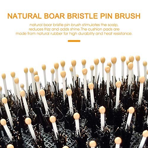 LYLFL Heetly Hair Brush - Nylon & Boar Bristle Brush for Thick, Thin, Curly, Straight, Wet & Dry Hair - Travel Hairbrush for Women, Men & Kids (Gold) - görsel 8