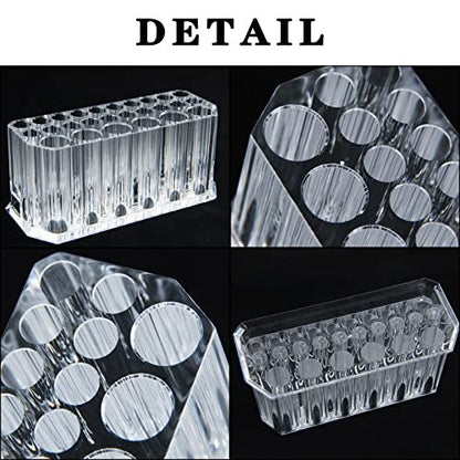 Clear Acrylic Makeup Eyeliner Lip Liner Holder Organizer – 26 Spaces by Miaowater