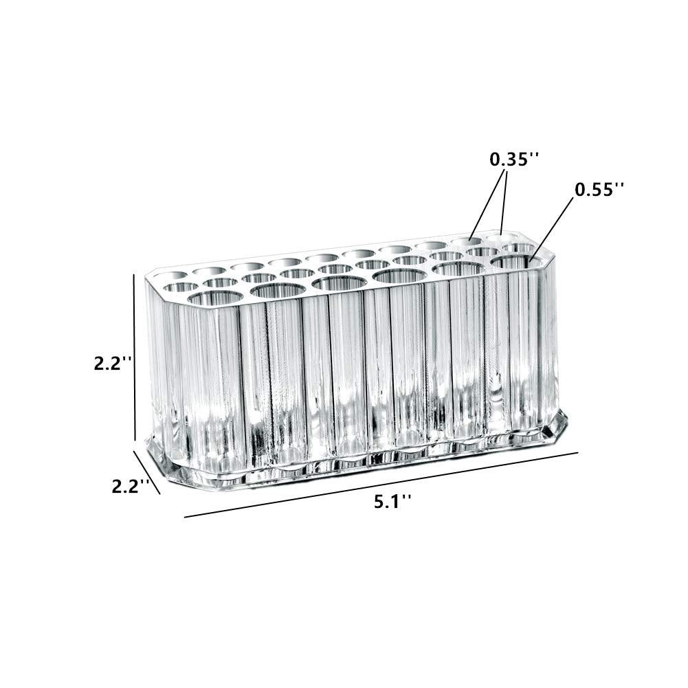 Clear Acrylic Makeup Eyeliner Lip Liner Holder Organizer – 26 Spaces by Miaowater - görsel 3