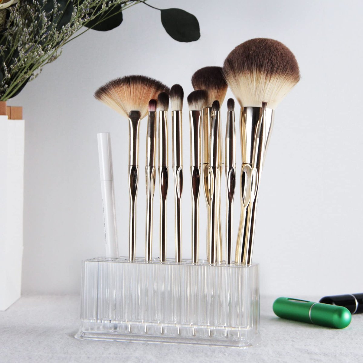 Clear Acrylic Makeup Eyeliner Lip Liner Holder Organizer – 26 Spaces by Miaowater - görsel 11