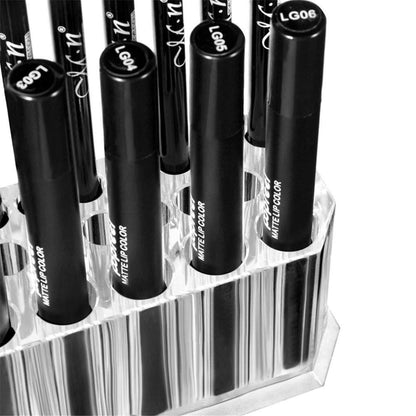 Clear Acrylic Makeup Eyeliner Lip Liner Holder Organizer – 26 Spaces by Miaowater
