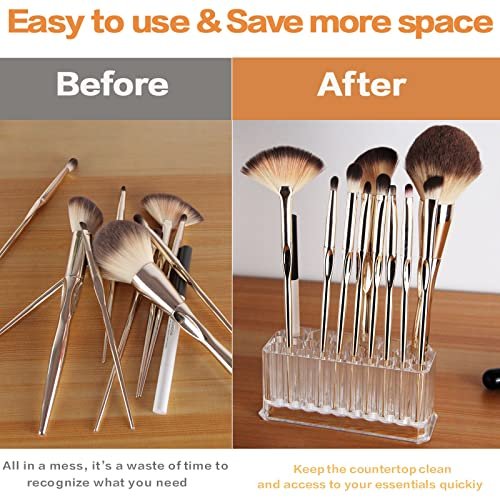 Clear Acrylic Makeup Eyeliner Lip Liner Holder Organizer – 26 Spaces by Miaowater - görsel 10