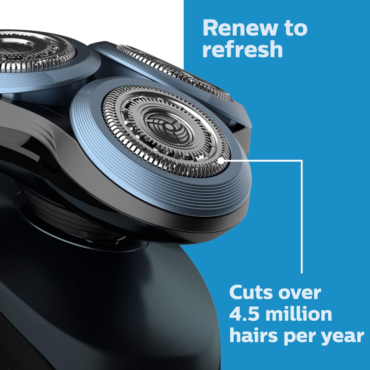 Philips Norelco Genuine SH60/72 Shaving Heads Replacement for Series 6000 - Silver Avelisse